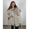 Kabát  dlouhý rukáv dámský nadrozměr (3XL/4XL ONE SIZE) ITALSKÁ MÓDA IMC23346/DU (Velikost 3XL/4XL, Barva bílá)