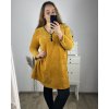 Šaty dlouhý rukáv dámské nadrozměr (3XL/4XL/5XL ONE SIZE) ITALSKÁ MÓDA IM423KATA/DU (Velikost 4XL/5XL, Barva Černá)