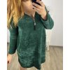 Šaty dlouhý rukáv dámské nadrozměr (3XL/4XL/5XL ONE SIZE) ITALSKÁ MÓDA IM423KATA/DU (Velikost 4XL/5XL, Barva Černá)
