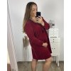 Šaty dlouhý rukáv dámské nadrozměr (3XL/4XL/5XL ONE SIZE) ITALSKÁ MÓDA IM423KATA/DU (Velikost 4XL/5XL, Barva Černá)