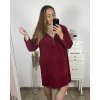 Šaty dlouhý rukáv dámské nadrozměr (3XL/4XL/5XL ONE SIZE) ITALSKÁ MÓDA IM423KATA/DU (Velikost 4XL/5XL, Barva Černá)