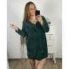 Šaty dlouhý rukáv dámské nadrozměr (3XL/4XL/5XL ONE SIZE) ITALSKÁ MÓDA IM423KATA/DU (Velikost 4XL/5XL, Barva Černá)
