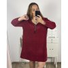 Šaty dlouhý rukáv dámské nadrozměr (3XL/4XL/5XL ONE SIZE) ITALSKÁ MÓDA IM423KATA/DU (Velikost 4XL/5XL, Barva Černá)