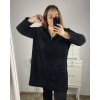 Šaty dlouhý rukáv dámské nadrozměr (3XL/4XL/5XL ONE SIZE) ITALSKÁ MÓDA IM423KATA/DU (Velikost 4XL/5XL, Barva Černá)