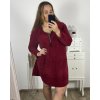 Šaty dlouhý rukáv dámské nadrozměr (3XL/4XL/5XL ONE SIZE) ITALSKÁ MÓDA IM423KATA/DU (Velikost 4XL/5XL, Barva Černá)