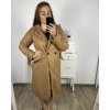 Kabát na knoflíky  dámský (L/XL ONE SIZE) ITALSKá MóDA IM323AMANDA/DU (Velikost L/XL, Barva Černá)
