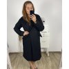 Kabát na knoflíky  dámský (L/XL ONE SIZE) ITALSKá MóDA IM323AMANDA/DU (Velikost L/XL, Barva Černá)