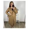 Kabát na knoflíky  dámský (L/XL ONE SIZE) ITALSKá MóDA IM323AMANDA/DU (Velikost L/XL, Barva Černá)