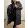 Vesta dlouhá s kapucí bez rukávů dámská (L/XL ONE SIZE) ITALSKÁ MÓDA IMD23711/DU (Velikost L/XL, Barva béžová)