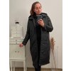 Vesta dlouhá s kapucí bez rukávů dámská (L/XL ONE SIZE) ITALSKÁ MÓDA IMD23711/DU (Velikost L/XL, Barva béžová)