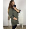 Mikina na zip s kapucí dlouhý rukáv dámská nadrozměr (3XL/4XL ONE SIZE) ITALSKá MóDA IM423048/DU