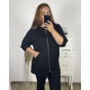 Mikina na zip s kapucí dlouhý rukáv dámská nadrozměr (3XL/4XL ONE SIZE) ITALSKá MóDA IM423048/DU