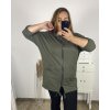 Mikina na zip s kapucí dlouhý rukáv dámská nadrozměr (3XL/4XL ONE SIZE) ITALSKá MóDA IM423048/DU