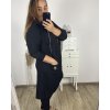 Mikina dlouhá oversize na zip s kapucí dlouhý rukáv dámská nadrozměr (2XL/3XL/4XL ONE SIZE) ITALSKÁ MÓDA IM423574/DU (Velikost 2XL/3XL, Barva Černá)