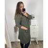 Mikina dlouhá oversize na zip s kapucí dlouhý rukáv dámská nadrozměr (2XL/3XL/4XL ONE SIZE) ITALSKÁ MÓDA IM423574/DU (Velikost 2XL/3XL, Barva Černá)
