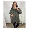 Mikina dlouhá oversize na zip s kapucí dlouhý rukáv dámská nadrozměr (2XL/3XL/4XL ONE SIZE) ITALSKÁ MÓDA IM423574/DU (Velikost 2XL/3XL, Barva Černá)