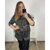 Mikina maskáčová na zip s kapucí dlouhý rukáv dámská nadrozměr (3XL/4XL ONE SIZE) ITALSKÁ MÓDA IM423MASKAC/DU (Velikost 3XL/4XL, Barva maskáčová)