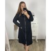 Šaty mikinové/mikina prodloužená na zip s kapucí dlouhý rukáv dámské nadrozměr (2XL/3XL ONE SIZE) ITALSKÁ MÓDA IMD23587/DU