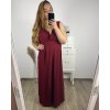 Šaty elegantní společenské dlouhé na ramínka dámské (L/XL ONE SIZE) ITALSKÁ MÓDA IM323VENEZIA/DUR (Velikost L/XL, Barva béžová)