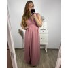 Šaty elegantní společenské dlouhé na ramínka dámské (L/XL ONE SIZE) ITALSKÁ MÓDA IM323VENEZIA/DUR (Velikost L/XL, Barva béžová)