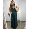 Šaty elegantní společenské dlouhé na ramínka dámské (L/XL ONE SIZE) ITALSKÁ MÓDA IM323VENEZIA/DUR (Velikost L/XL, Barva béžová)