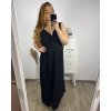 Šaty elegantní společenské dlouhé na ramínka dámské (L/XL ONE SIZE) ITALSKÁ MÓDA IM323VENEZIA/DUR (Velikost L/XL, Barva béžová)