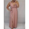 Šaty elegantní společenské dlouhé na ramínka dámské (L/XL ONE SIZE) ITALSKÁ MÓDA IM323VENEZIA/DUR (Velikost L/XL, Barva béžová)