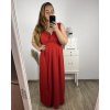 Šaty elegantní společenské dlouhé na ramínka dámské (L/XL ONE SIZE) ITALSKÁ MÓDA IM323VENEZIA/DUR (Velikost L/XL, Barva béžová)