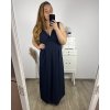 Šaty elegantní společenské dlouhé na ramínka dámské (L/XL ONE SIZE) ITALSKÁ MÓDA IM323VENEZIA/DUR (Velikost L/XL, Barva béžová)