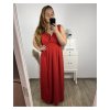 Šaty elegantní společenské dlouhé na ramínka dámské (L/XL ONE SIZE) ITALSKÁ MÓDA IM323VENEZIA/DUR (Velikost L/XL, Barva béžová)