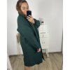 Kabát flaušový dlouhý rukáv dámský nadrozměr (3XL/4XL ONE SIZE) ITALSKÁ MÓDA IMD23MILANO/DU (Velikost 3XL/4XL, Barva Černá)