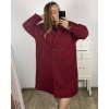 Kabát flaušový dlouhý rukáv dámský nadrozměr (3XL/4XL ONE SIZE) ITALSKÁ MÓDA IMD23MILANO/DU (Velikost 3XL/4XL, Barva Černá)
