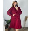 Kabát flaušový dlouhý rukáv dámský nadrozměr (3XL/4XL ONE SIZE) ITALSKÁ MÓDA IMD23MILANO/DU (Velikost 3XL/4XL, Barva Černá)