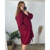 Kabát flaušový dlouhý rukáv dámský nadrozměr (3XL/4XL ONE SIZE) ITALSKÁ MÓDA IMD23MILANO/DU (Velikost 3XL/4XL, Barva Černá)