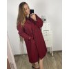 Kabát flaušový dlouhý rukáv dámský nadrozměr (3XL/4XL ONE SIZE) ITALSKÁ MÓDA IMD23MILANO/DU (Velikost 3XL/4XL, Barva Černá)