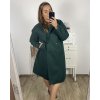 Kabát flaušový dlouhý rukáv dámský nadrozměr (3XL/4XL ONE SIZE) ITALSKÁ MÓDA IMD23MILANO/DU (Velikost 3XL/4XL, Barva Černá)