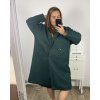 Kabát flaušový dlouhý rukáv dámský nadrozměr (3XL/4XL ONE SIZE) ITALSKÁ MÓDA IMD23MILANO/DU (Velikost 3XL/4XL, Barva Černá)