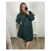 Kabát flaušový dlouhý rukáv dámský nadrozměr (3XL/4XL ONE SIZE) ITALSKÁ MÓDA IMD23MILANO/DU (Velikost 3XL/4XL, Barva Černá)
