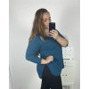 Tunika dlouhý rukáv dámská nadrozměr (2XL/3XL ONE SIZE) ITALSKÁ MÓDA IM723DIANA/DU (Velikost 3XL/4XL, Barva modrá petrolejová)
