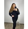 Svetr oversize dlouhý rukáv dámský nadrozměr (3XL/4XL/5XL ONE SIZE) ITALSKá MODA IM723KAILA/DU (Velikost 3XL/4XL, Barva modrá petrolejová)