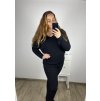 Svetr oversize dlouhý rukáv dámský nadrozměr (3XL/4XL/5XL ONE SIZE) ITALSKá MODA IM723KAILA/DU (Velikost 3XL/4XL, Barva modrá petrolejová)