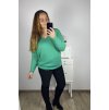 Svetr oversize dlouhý rukáv dámský nadrozměr (3XL/4XL/5XL ONE SIZE) ITALSKá MODA IM723KAILA/DU (Velikost 3XL/4XL, Barva modrá petrolejová)