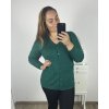 Svetr na knoflíky dlouhý rukáv dámský (XL/2XL ONE SIZE) ITALSKá MODA IM723EVELINA/DU (Velikost XL/2XL, Barva zelená)