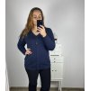 Svetr na knoflíky dlouhý rukáv dámský (XL/2XL ONE SIZE) ITALSKá MODA IM723EVELINA/DU (Velikost XL/2XL, Barva zelená)
