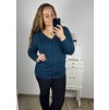 Svetr na knoflíky dlouhý rukáv dámský (XL/2XL ONE SIZE) ITALSKá MODA IM723EVELINA/DU (Velikost XL/2XL, Barva zelená)