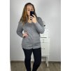 Svetr na knoflíky dlouhý rukáv dámský (XL/2XL ONE SIZE) ITALSKá MODA IM723EVELINA/DU (Velikost XL/2XL, Barva zelená)