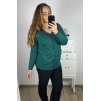 Svetr na knoflíky dlouhý rukáv dámský (XL/2XL ONE SIZE) ITALSKá MODA IM723EVELINA/DU (Velikost XL/2XL, Barva zelená)