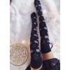 Nadkolenky vánoční vločky s mašlí dámské (one size ) POLSKÁ MODA DPP22010B/DR