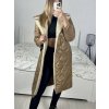 Kabát zimní s beránkem dlouhý rukáv dámský (S/M ONE SIZE) ITALSKÁ MÓDA IMWK233942/DU (Velikost S/M/L, Barva béžová)