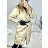 Kabát zimní s beránkem dlouhý rukáv dámský (S/M ONE SIZE) ITALSKÁ MÓDA IMWK233942/DU (Velikost S/M/L, Barva béžová)